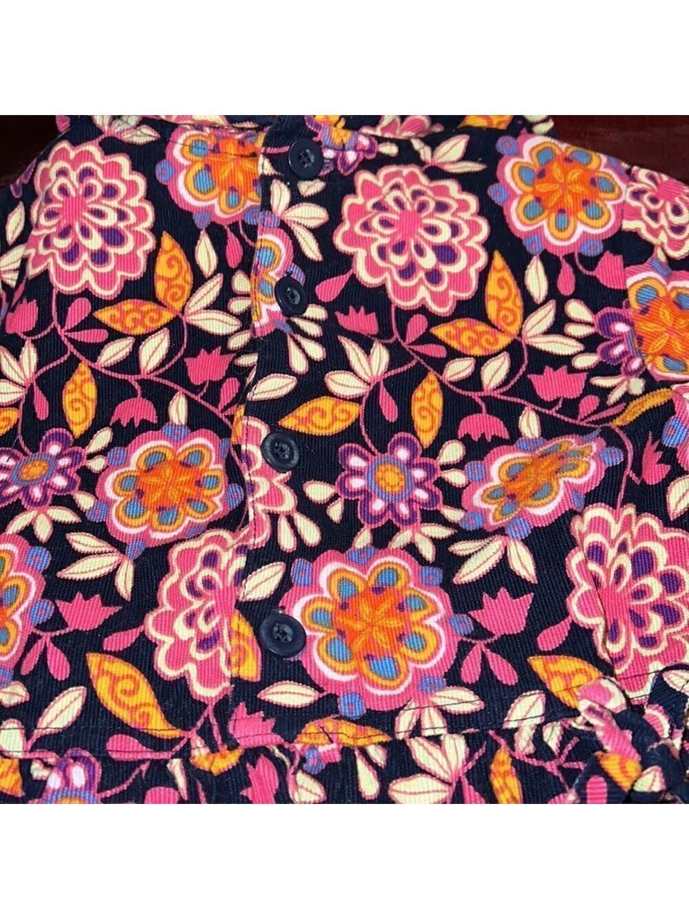HANNA ANDERSSON girls corduroy autumn floral dress. Size 110 (5) - Picture 8 of 8